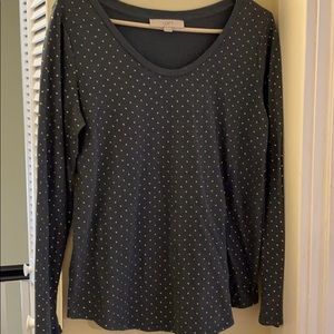 Loft Maternity long sleeve shirttail shirt